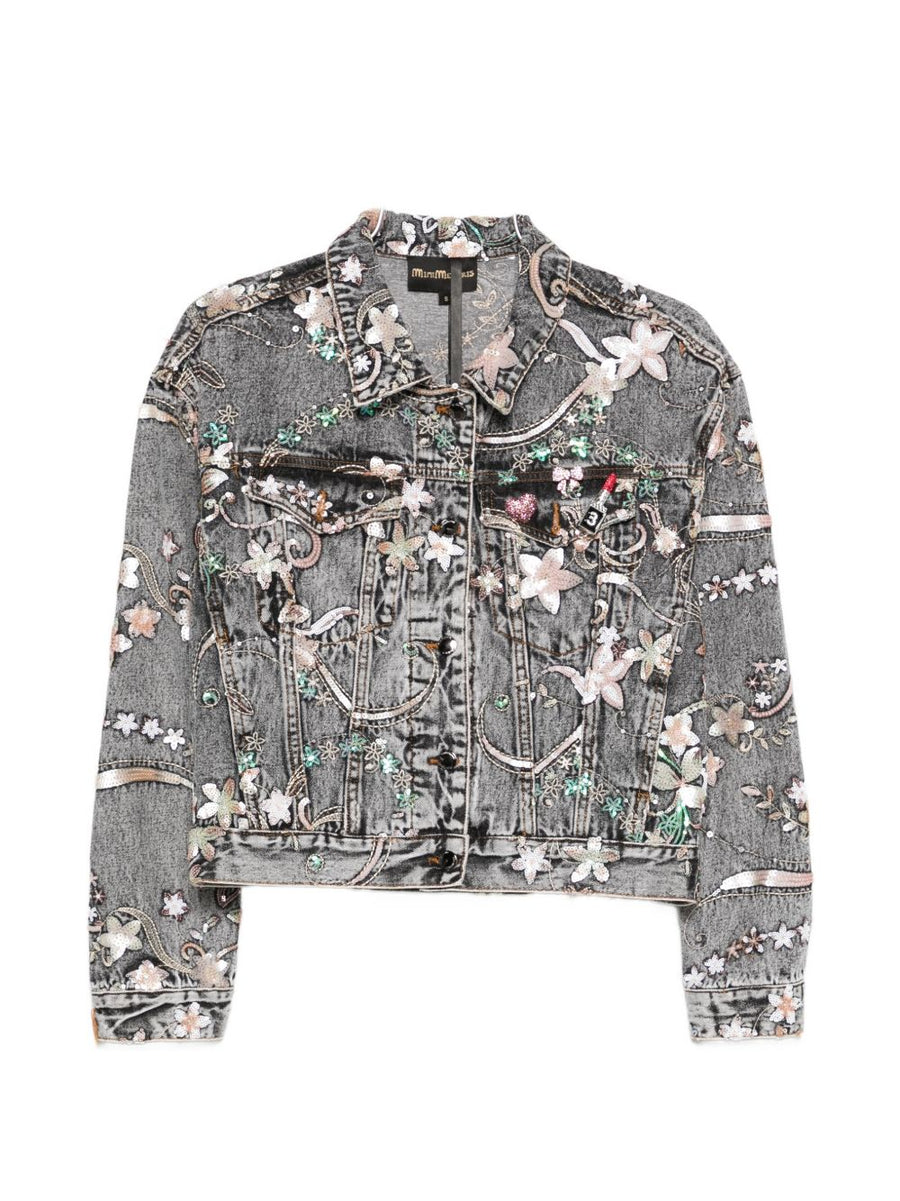 Minime Paris Printed denim jacket