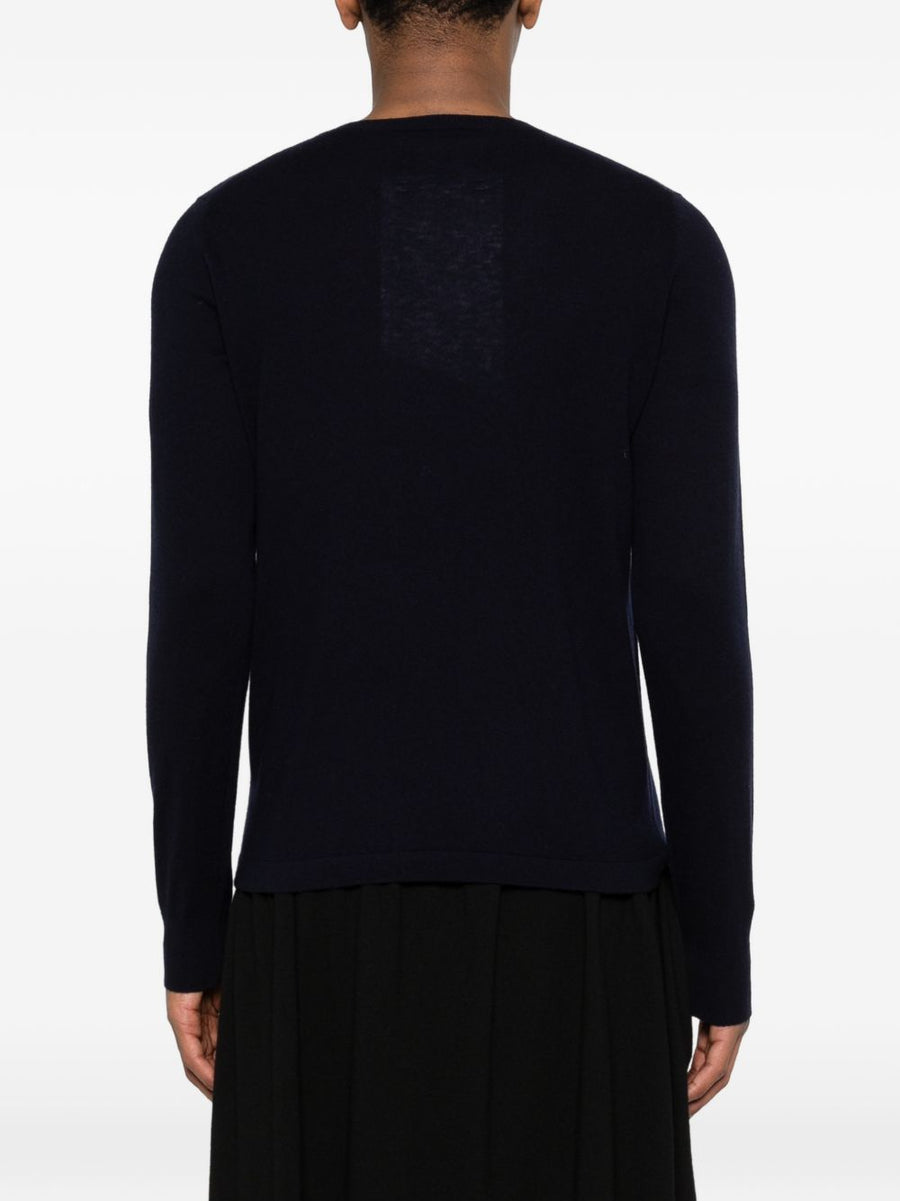 Cashmere Sweater Selfie Navy For Women By Extreme Cashmere Premium Merino Wool Blend Luxury Cozy Knit