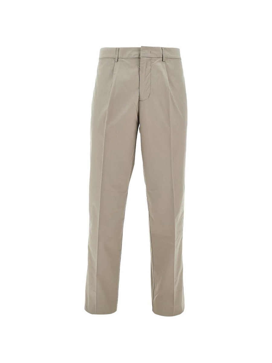 Emporio Armani Cotton Chino Trousers For Men Beige One Hundred Percent Cotton Smart Casual Essential