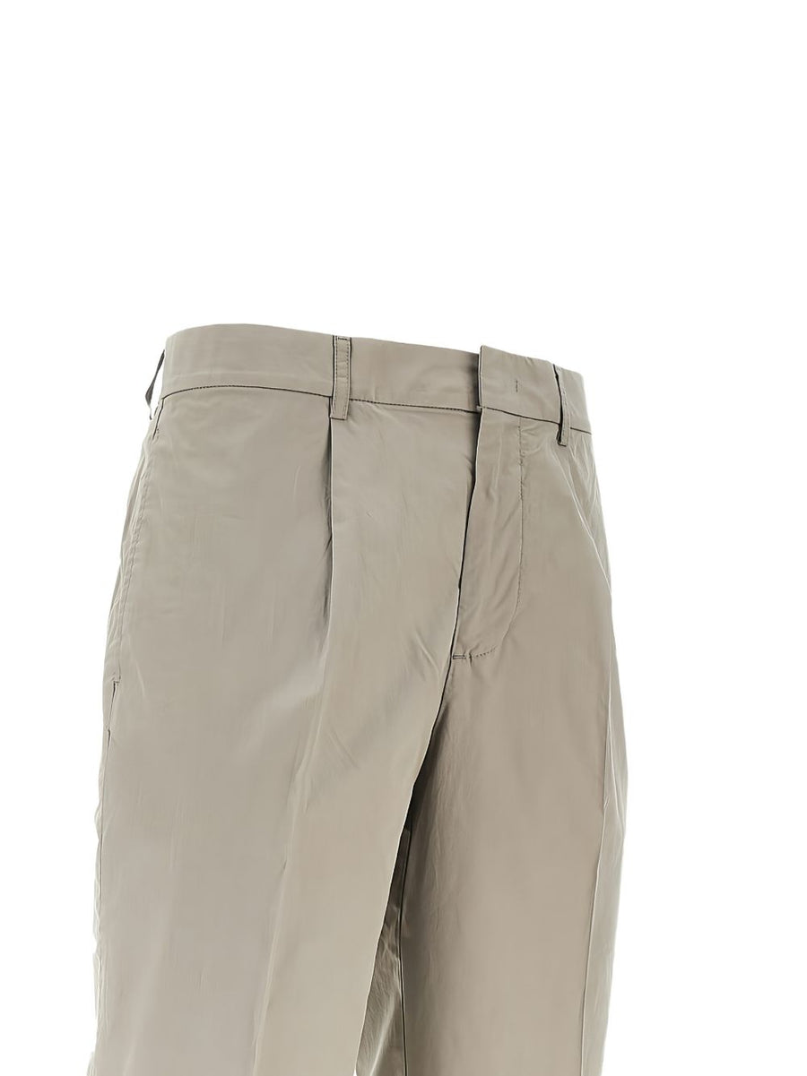 Emporio Armani Cotton Chino Trousers For Men Beige One Hundred Percent Cotton Smart Casual Essential
