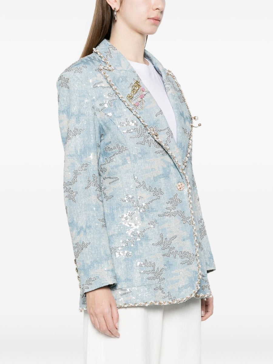 Minime Paris Printed single-breasted jacket
