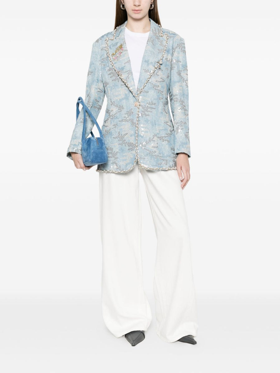 Minime Paris Printed single-breasted jacket