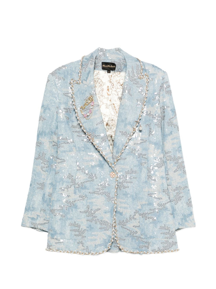 Minime Paris Printed single-breasted jacket