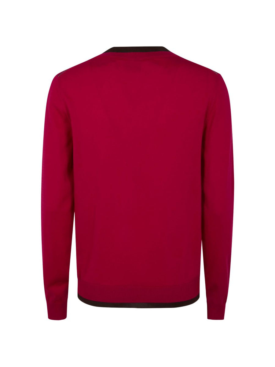 Paul Smith Red Cotton Cardigan with V Neck and Button Front for Women Layered Lightweight Chic