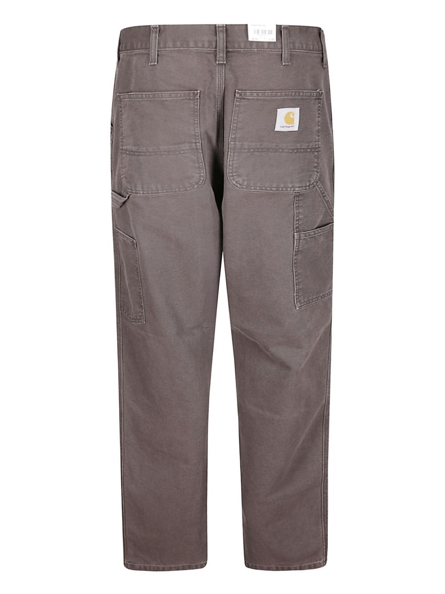 Carhartt WIP Grey Cotton Trousers For Men Durable Five Pocket Workwear Classic Everyday