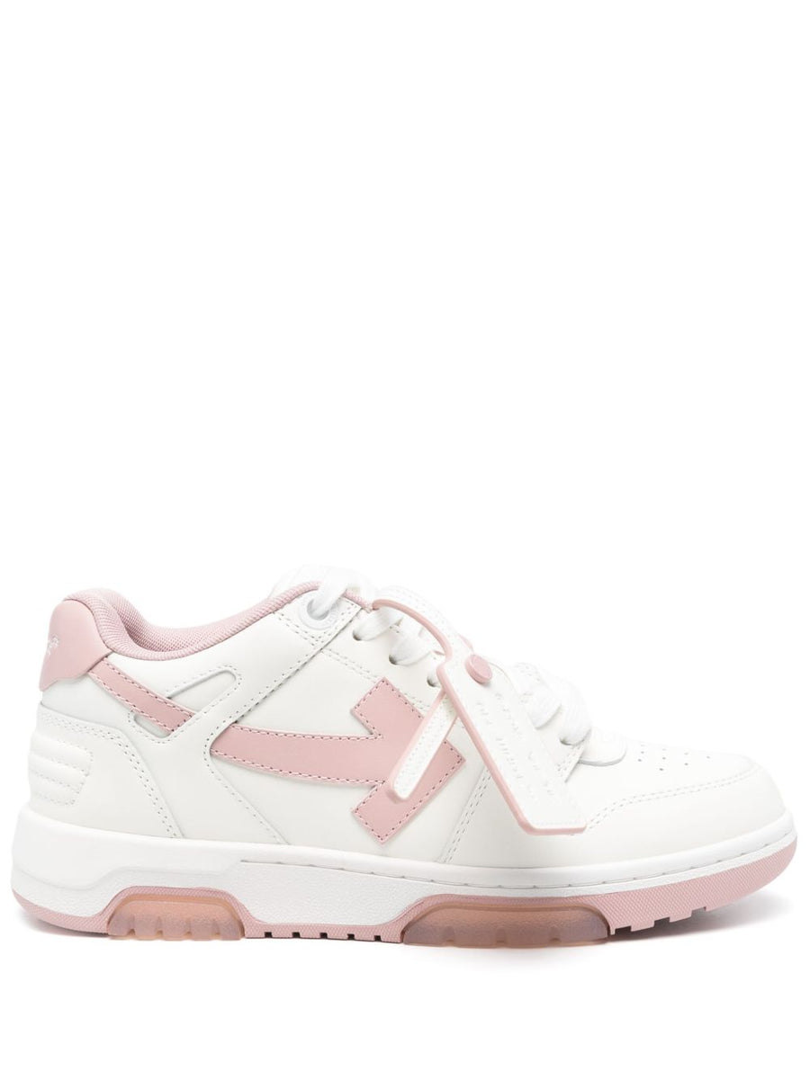 Off White Out Of Office Leather Sneakers For Women With Arrows Branding And Premium Materials