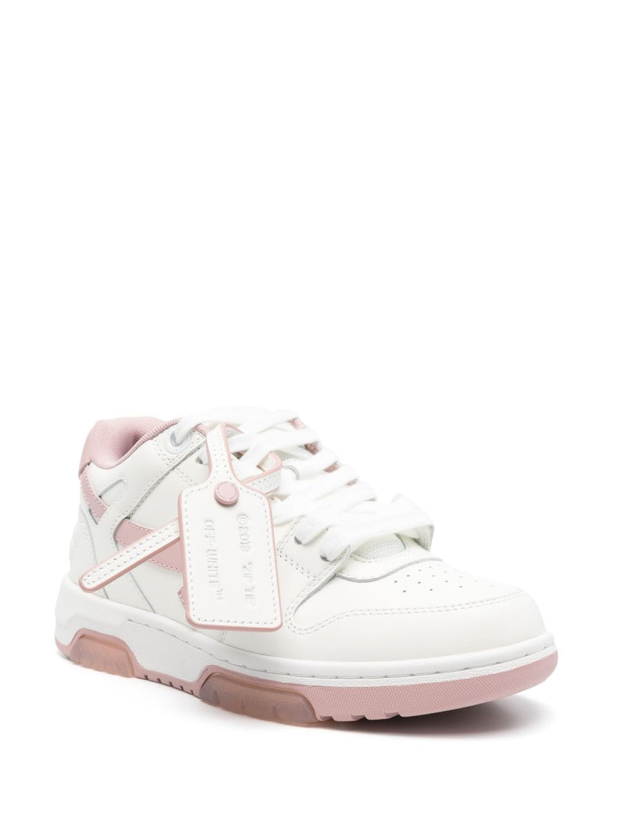Off White Out Of Office Leather Sneakers For Women With Arrows Branding And Premium Materials