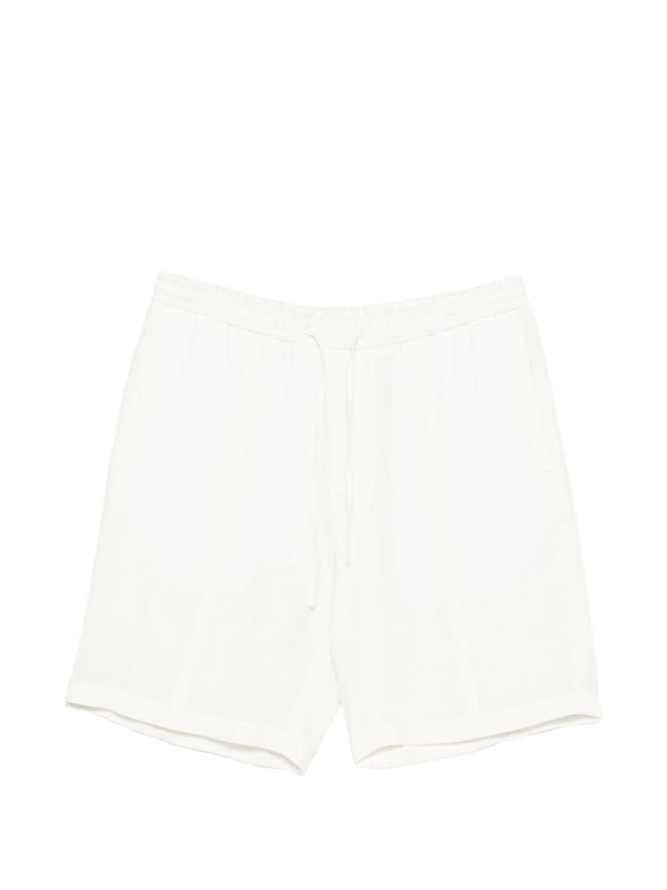Emporio Armani White Linen Drawstring Shorts for Men Size IT 100 Percent Linen