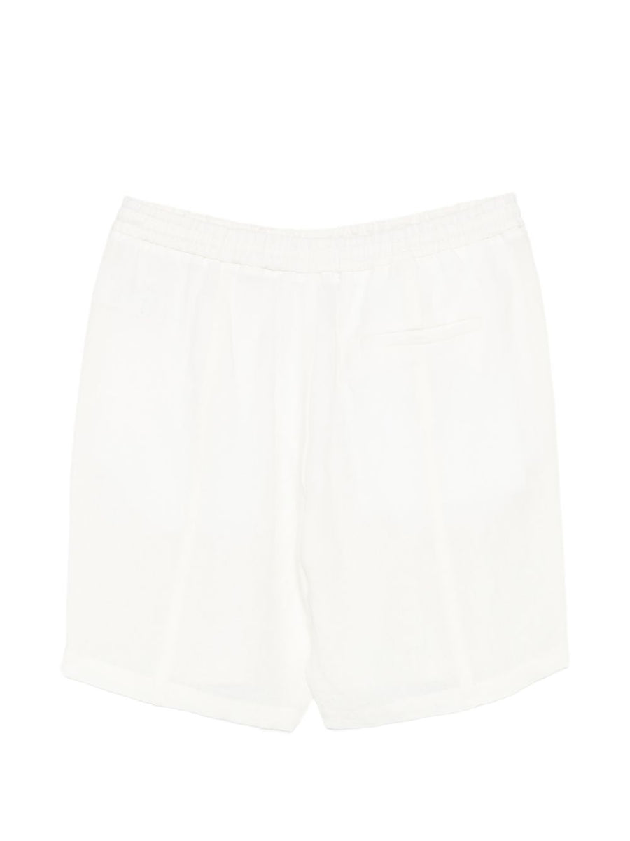 Emporio Armani White Linen Drawstring Shorts for Men Size IT 100 Percent Linen