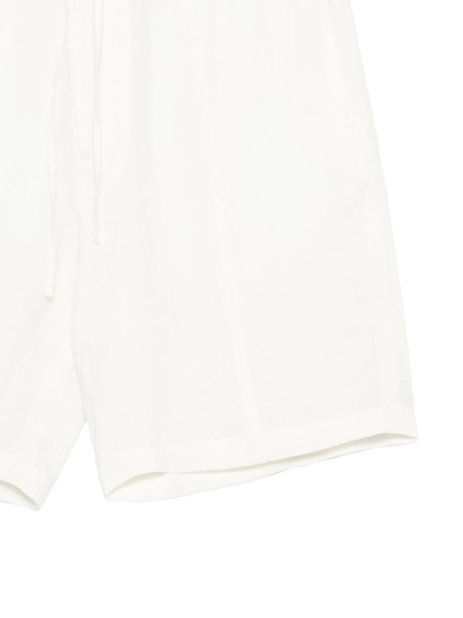 Emporio Armani White Linen Drawstring Shorts for Men Size IT 100 Percent Linen