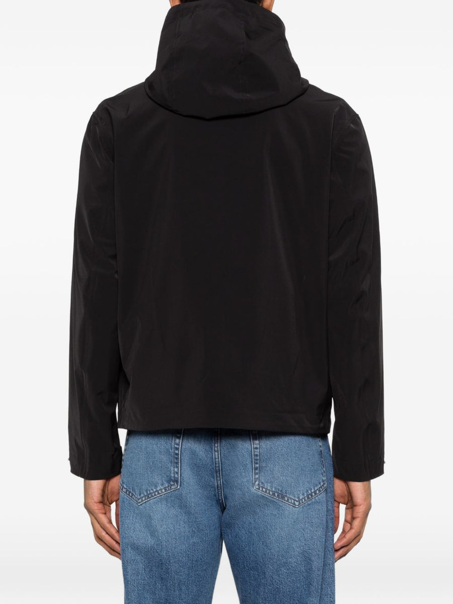 Emporio Armani Mens Hooded Blouson Jacket Black Elastomultiester
