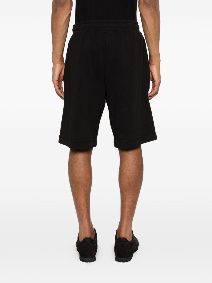 C.P. Company Cotton Jogging Bermuda Shorts for Men Minimalist Black 100 Percent Cotton Premium Comfort