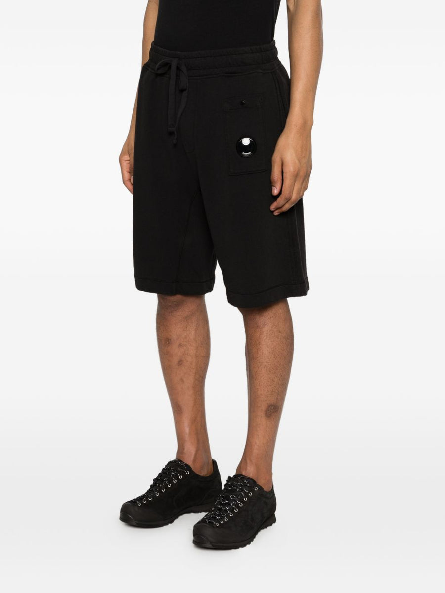 C.P. Company Cotton Jogging Bermuda Shorts for Men Minimalist Black 100 Percent Cotton Premium Comfort
