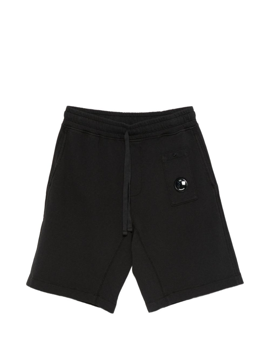 C.P. Company Cotton Jogging Bermuda Shorts for Men Minimalist Black 100 Percent Cotton Premium Comfort