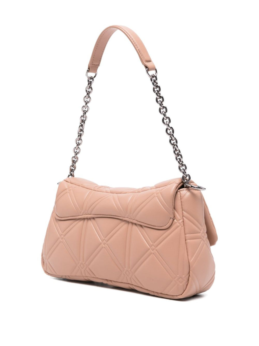 Emporio Armani Beige Leather Medium Shoulder Bag Chain Top Handle