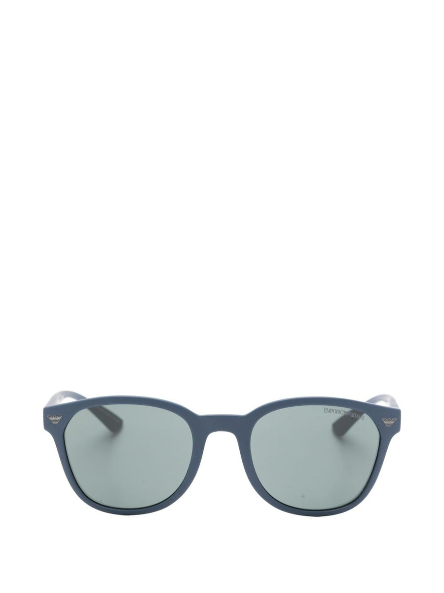 Emporio Armani Sunglasses Navy Oval Acetate For Men, Timeless Luxury, Durable Comfort, Everyday Versatility
