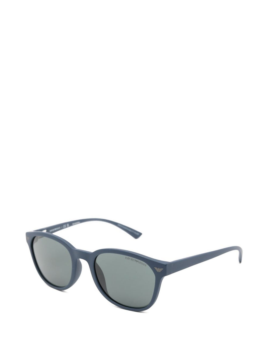 Emporio Armani Sunglasses Navy Oval Acetate For Men, Timeless Luxury, Durable Comfort, Everyday Versatility