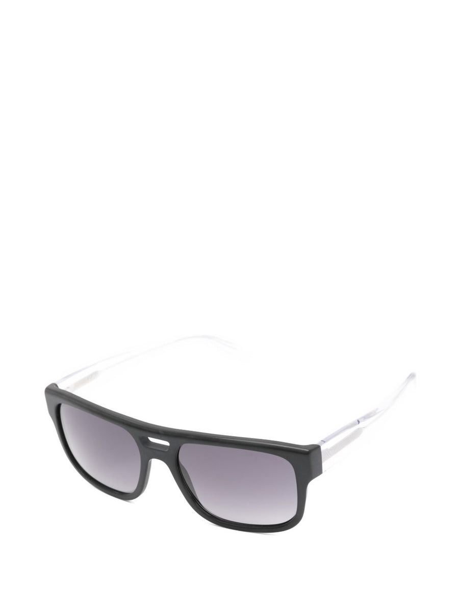 Emporio Armani Rectangle Sunglasses Black Acetate Frame Lightweight Luxury For Men Timeless Versatile