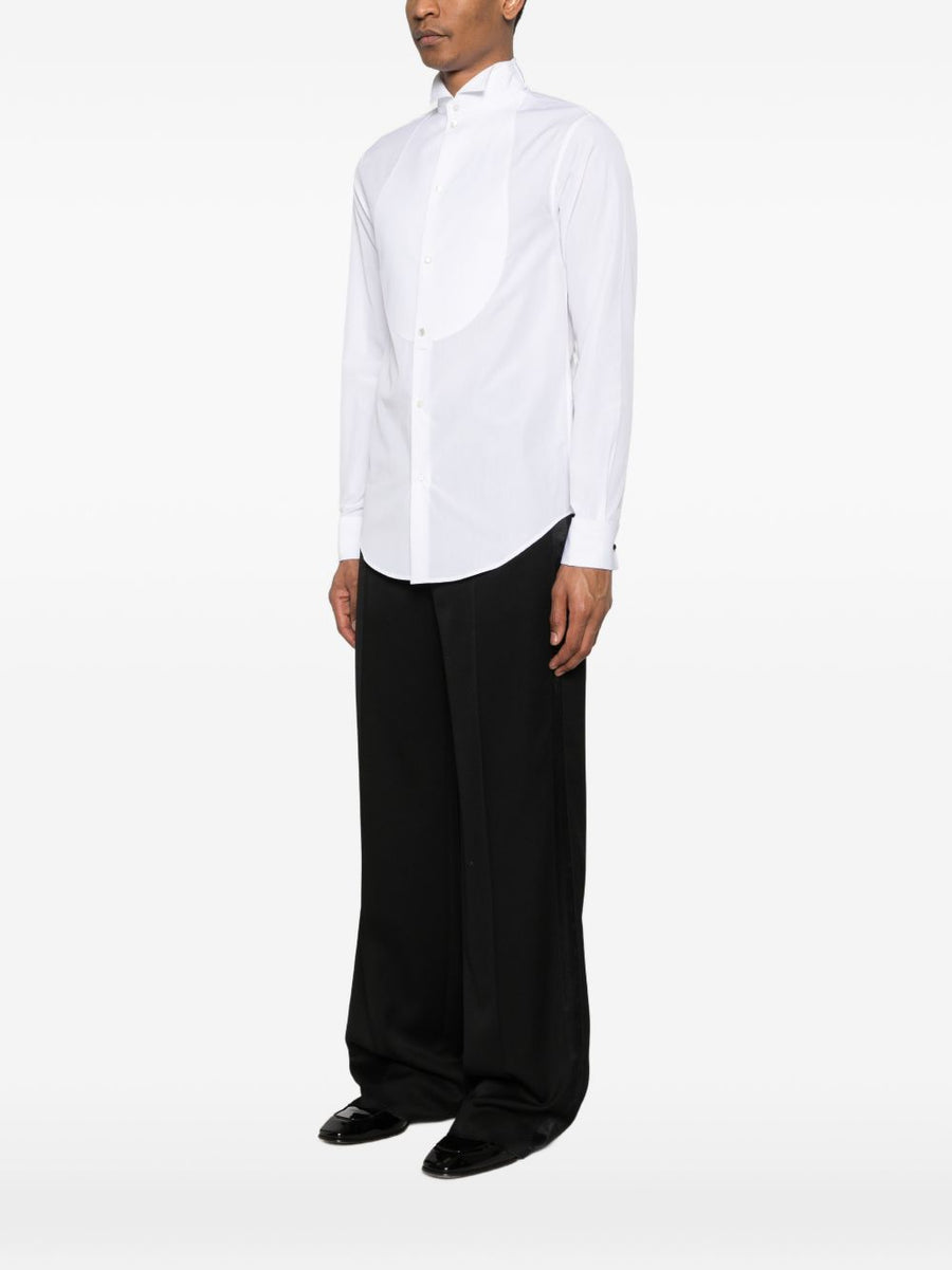 Emporio Armani Cotton Shirt With Crisp Pointed Collar For Men Versatile Office To Weekend