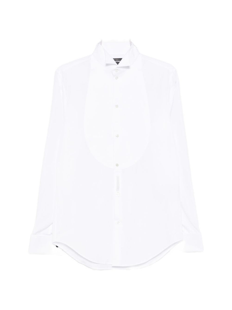 Emporio Armani Cotton Shirt With Crisp Pointed Collar For Men Versatile Office To Weekend