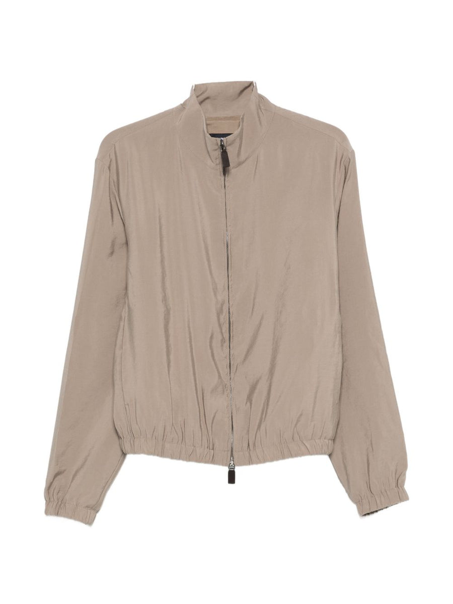 Emporio Armani Blouson Jacket for Modern Men Premium Lightweight Front Zip with Elastic Cuffs