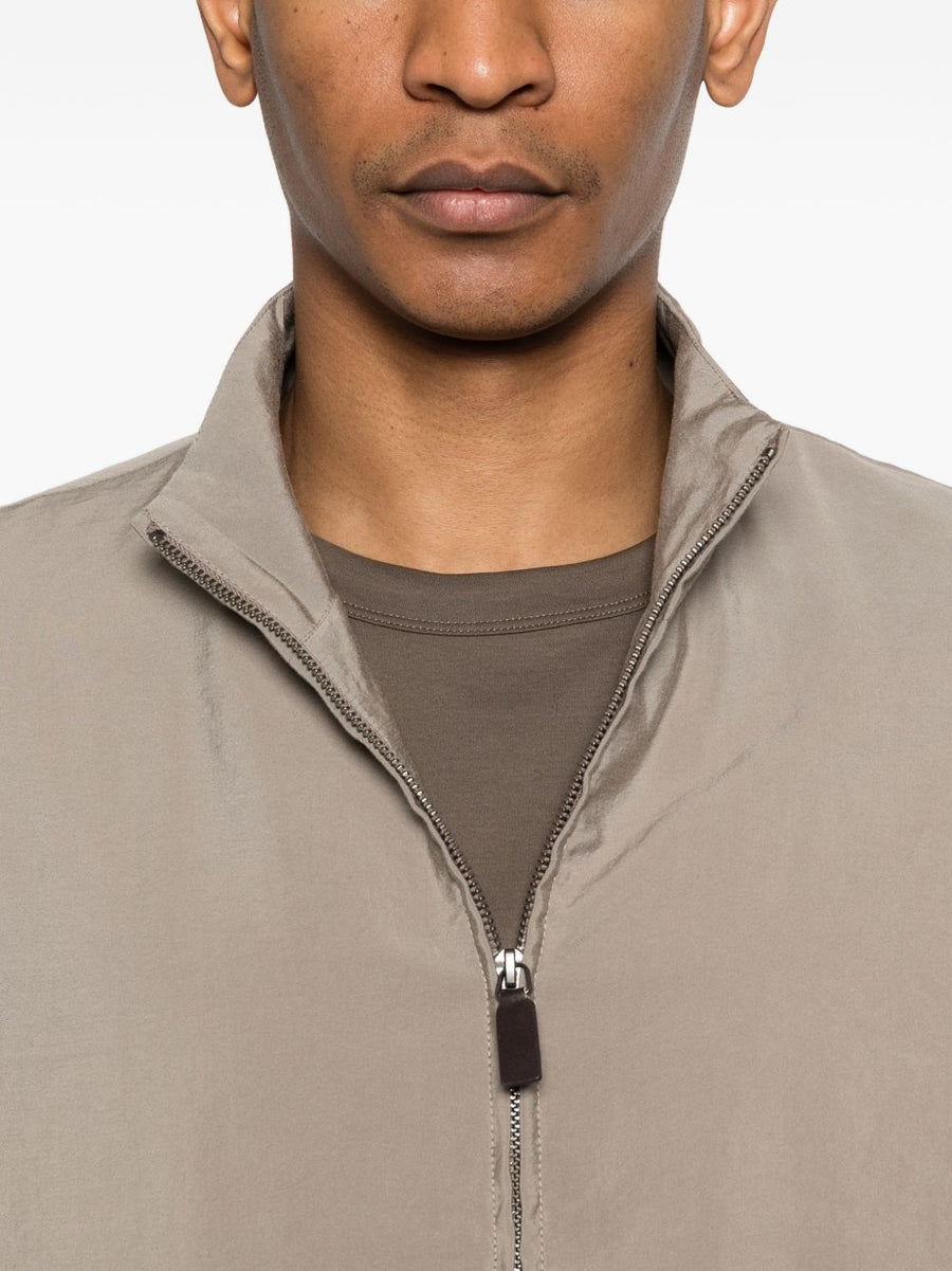 Emporio Armani Blouson Jacket for Modern Men Premium Lightweight Front Zip with Elastic Cuffs