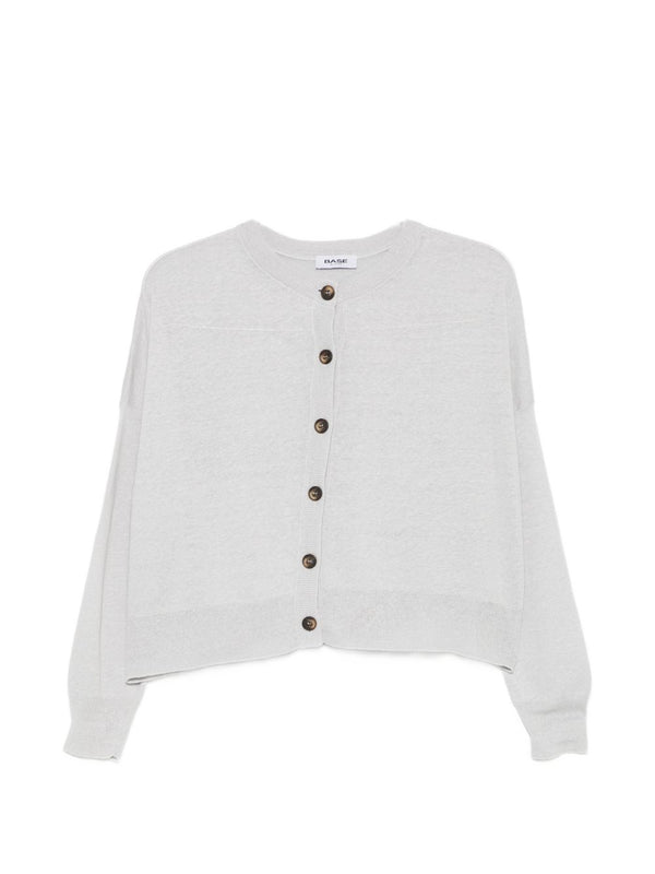 Base Linen Cotton Blend Cardigan For Women Breathable Lightweight Layer Versatile Styling Grey