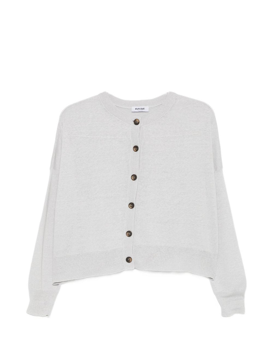 Base Linen Cotton Blend Cardigan For Women Breathable Lightweight Layer Versatile Styling Grey
