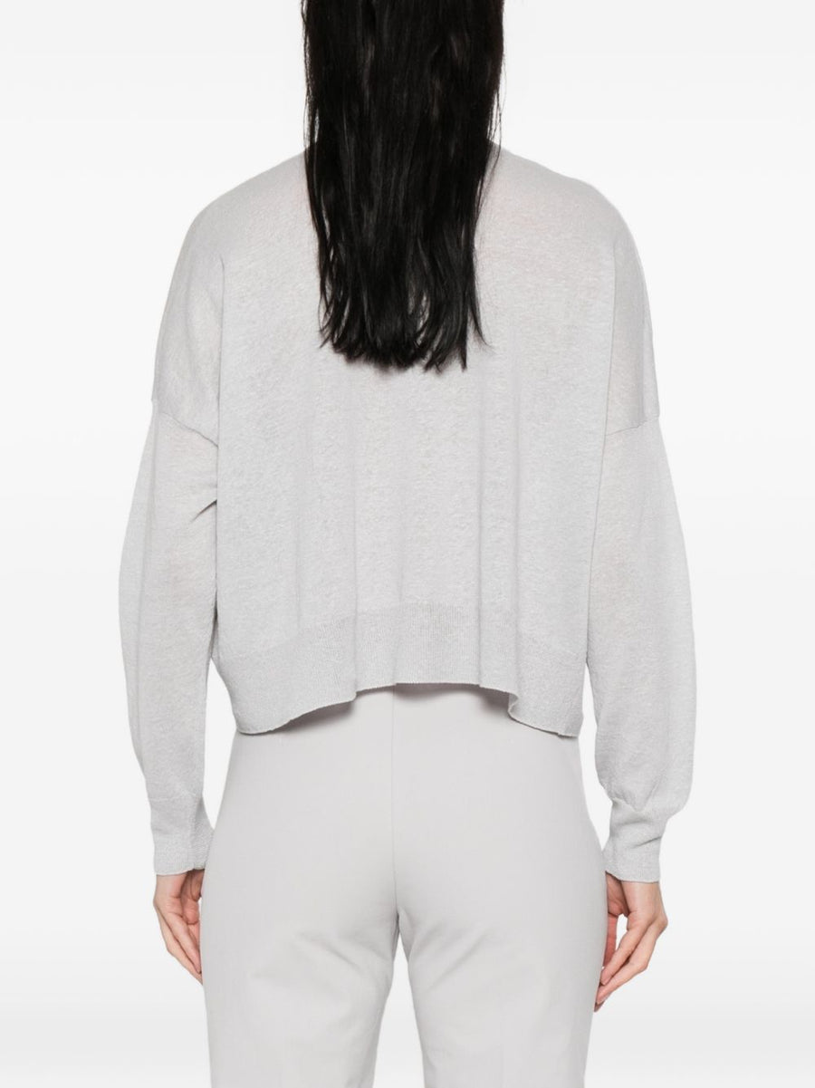 Base Linen Cotton Blend Cardigan For Women Breathable Lightweight Layer Versatile Styling Grey