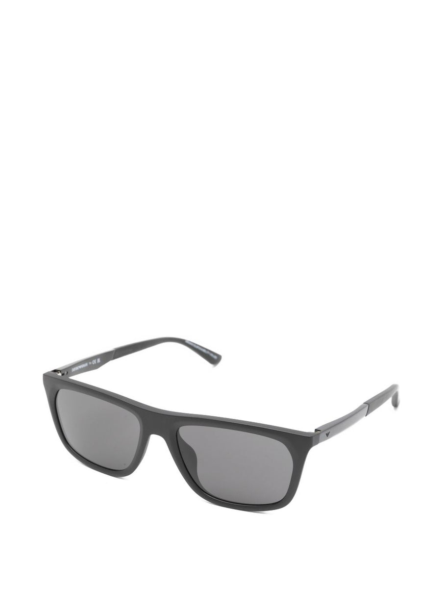 Emporio Armani Sunglasses For Men Premium Lightweight Black Rectangle Acetate With Nose Pads