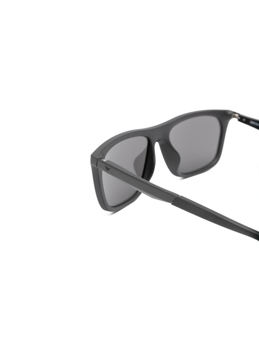 Emporio Armani Sunglasses For Men Premium Lightweight Black Rectangle Acetate With Nose Pads