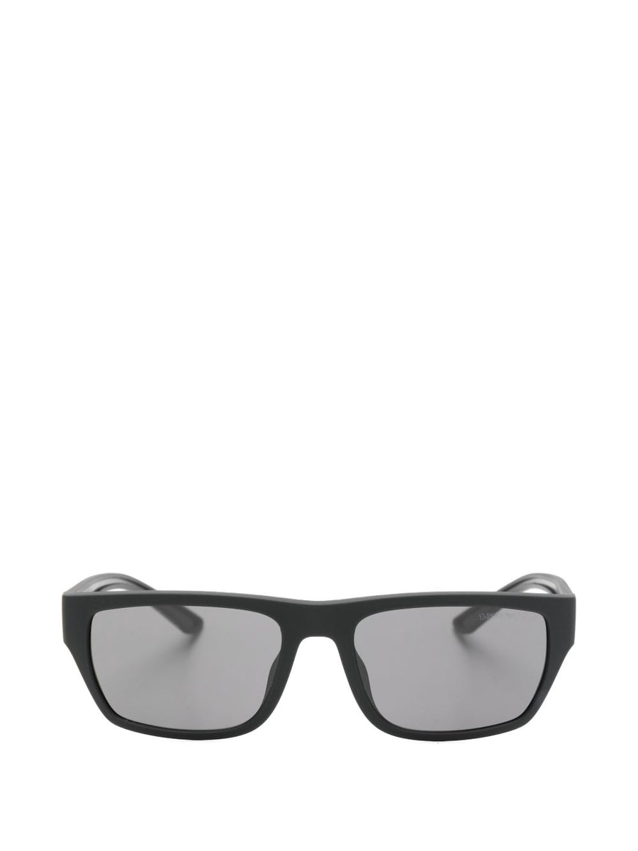 Emporio Armani Sunglasses Mens Rectangle Frame With Durable Acetate And Logo Detail Luxury Eyewear