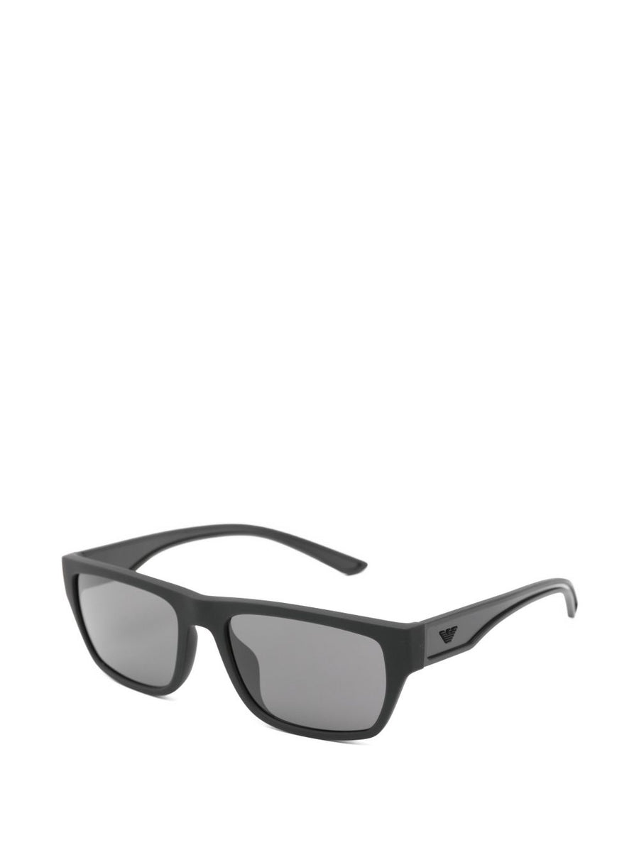 Emporio Armani Sunglasses Mens Rectangle Frame With Durable Acetate And Logo Detail Luxury Eyewear