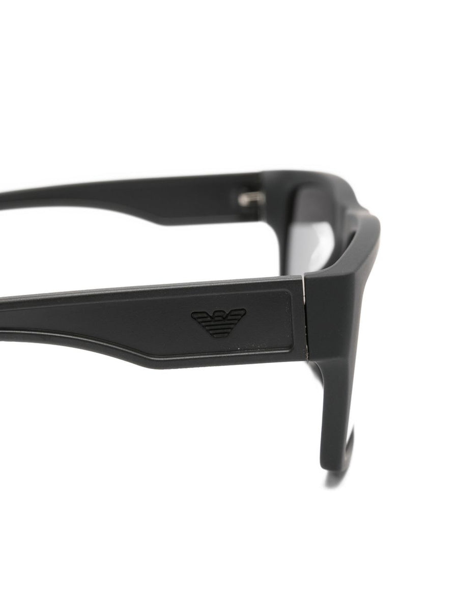 Emporio Armani Sunglasses Mens Rectangle Frame With Durable Acetate And Logo Detail Luxury Eyewear