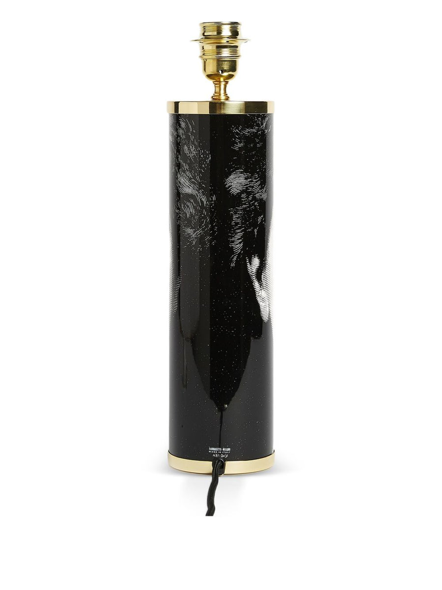 Fornasetti Viso Lamp Base Monochrome Ceramic Sculptural Art Piece For Luxury Home Interiors