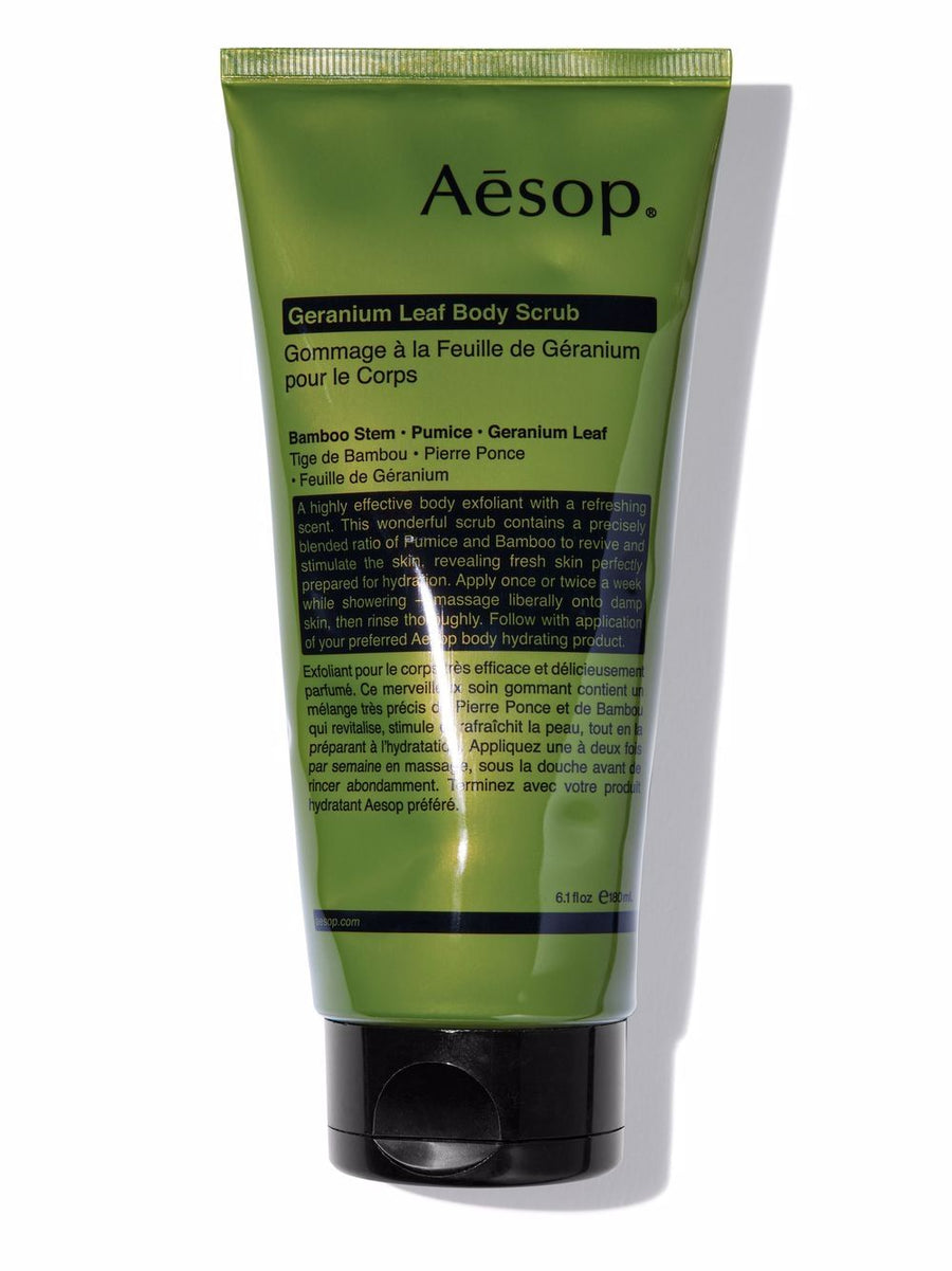 Aesop Geranium Leaf Body Scrub 180ml Luxurious Exfoliation For Women For Radiant Smooth Skin