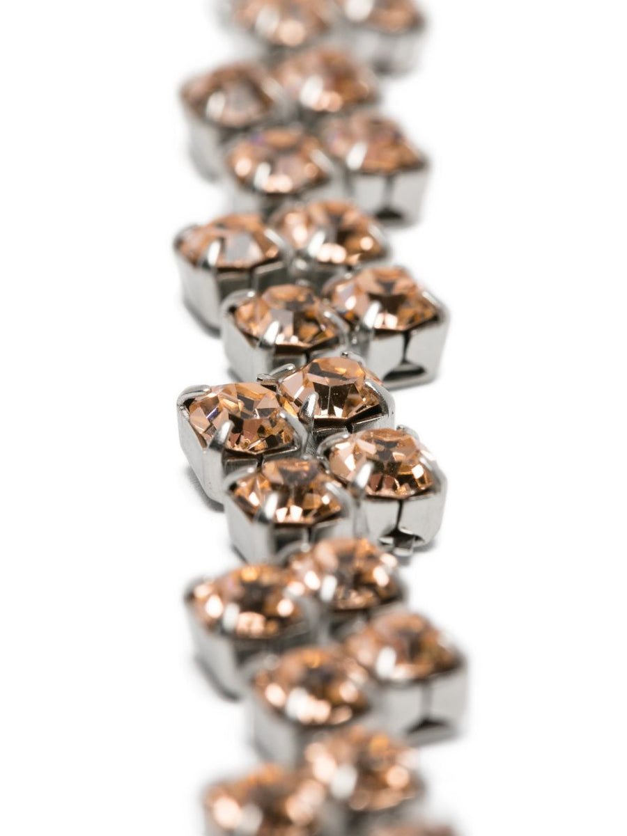 Crystal Pendant Earrings Forte Forte Silver Tone Drop for Women Evening Wear Luxury Style