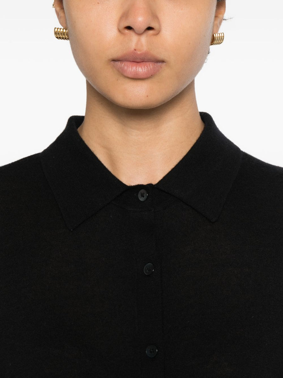 Soft Goat Cashmere Cardigan For Women Black 100 Percent Cashmere Luxurious Cozy Everyday Layer Button Closure