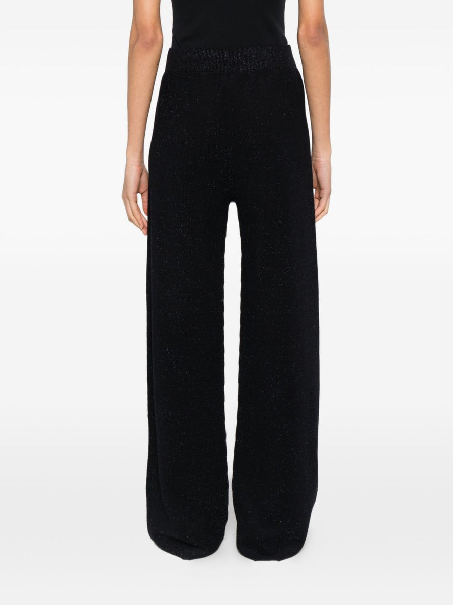 Fabiana Filippi Cotton Trousers Navy With Blue Glitter Detail For Women Polished Everyday Luxury