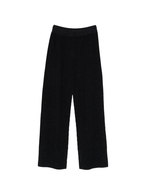 Fabiana Filippi Cotton Trousers Navy With Blue Glitter Detail For Women Polished Everyday Luxury