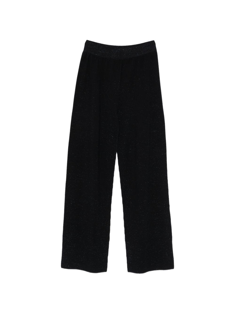 Fabiana Filippi Cotton Trousers Navy With Blue Glitter Detail For Women Polished Everyday Luxury