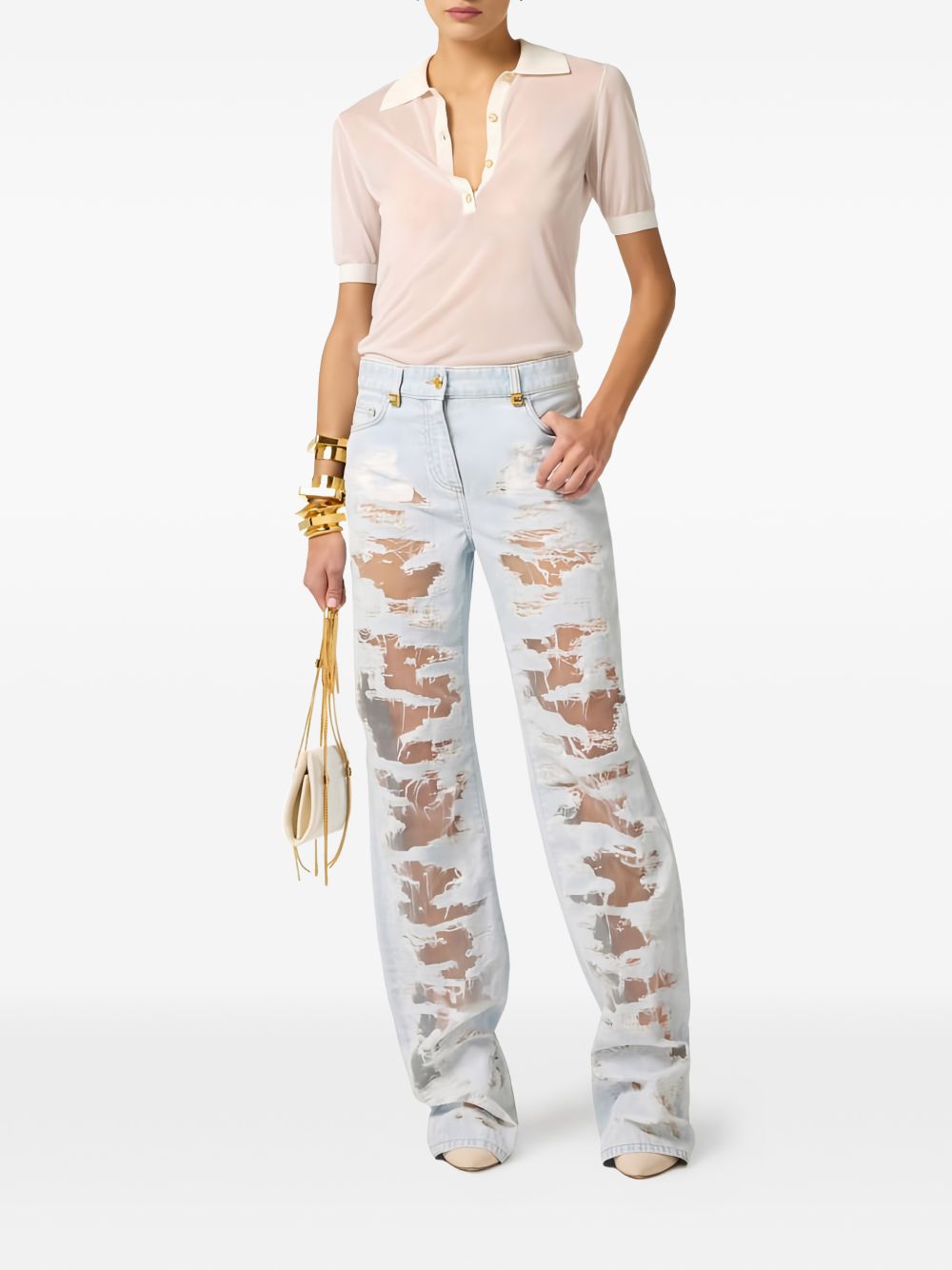 Elisabetta Franchi Denim cotton jeans