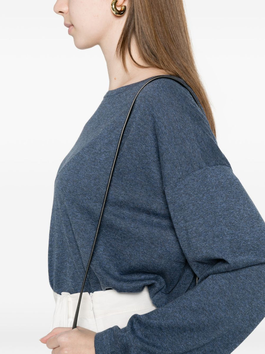 Ct Plage Royal Blue Cotton Cashmere Boat Neck Sweater For Women Soft Breathable Luxury Knit