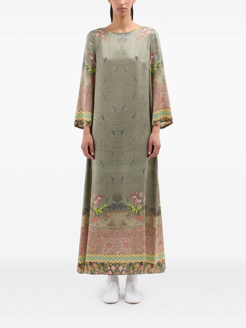 Pierre Louis Mascia A-line silhouette Printed silk dress