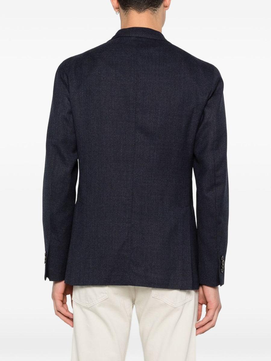 Boglioli Wool Double Breasted Jacket For Men Timeless Versatile Italian Tailoring Navy IT Size