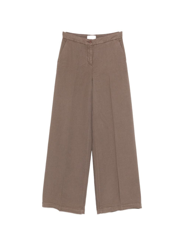 Via Masini 80 Linen Wide Leg Trousers Breathable Linen Blend For Women Relaxed Silhouette For Everyday Wear