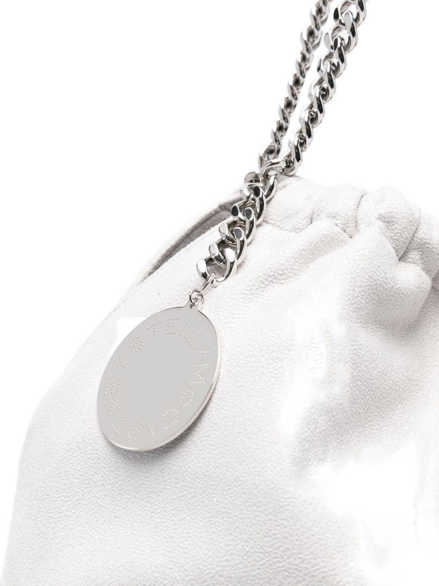 Luxurious Stella McCartney Falabella Drawstring Tote Grey For Women With Chain Strap And Zip Closure