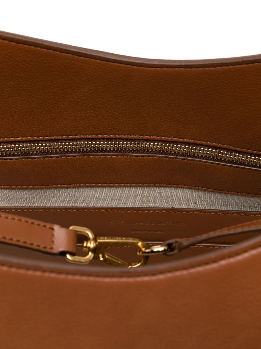 Stella McCartney Stella Ryder Tote Bag For Women Luxurious Brown PU With Gold Padlock