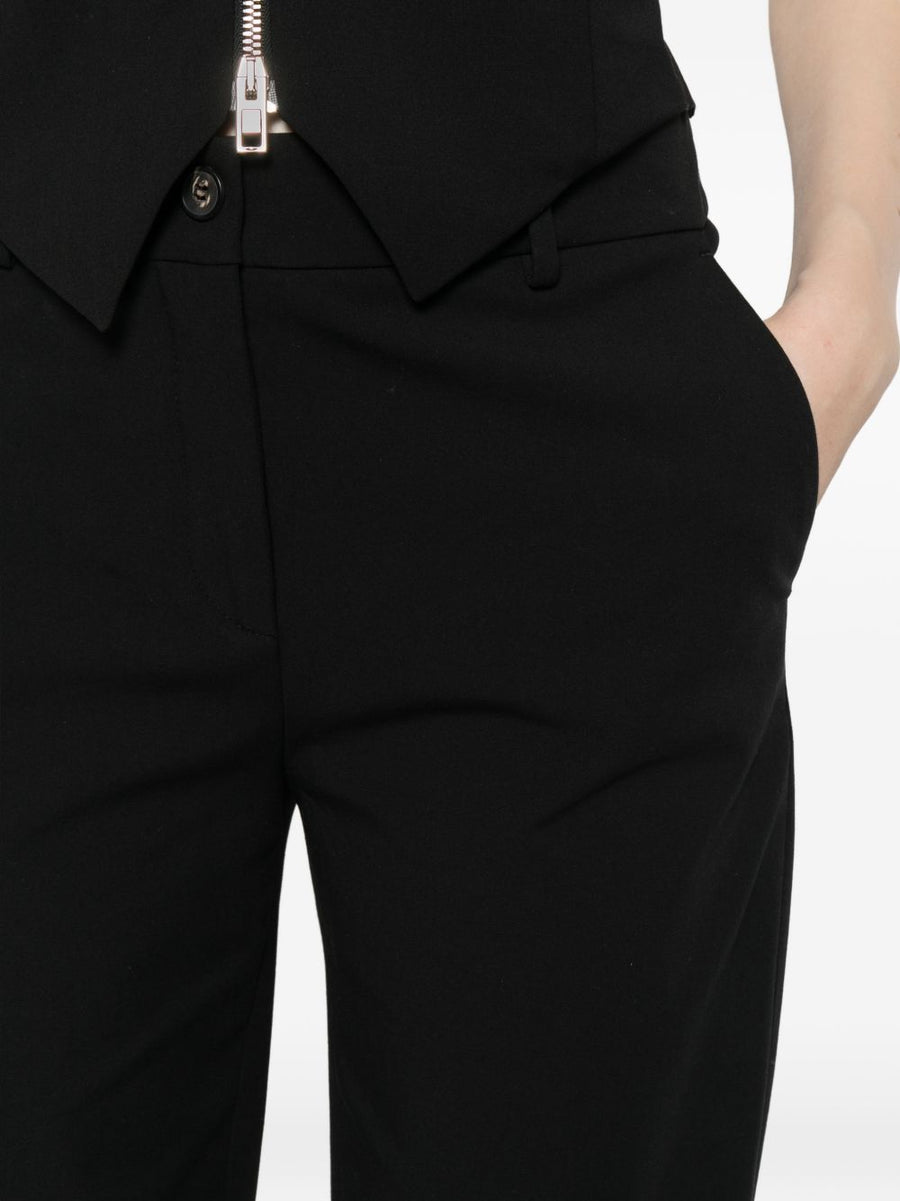 Via Masini 80 Cotton Wide Leg Trousers For Women Breathable Comfort And Flattering Drape