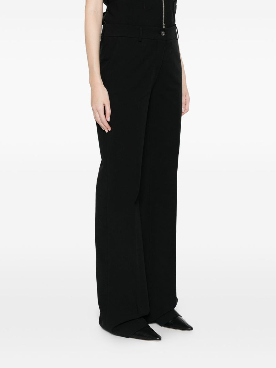 Via Masini 80 Cotton Wide Leg Trousers For Women Breathable Comfort And Flattering Drape